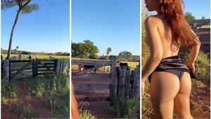Caiu na net vídeo de exibicionismo na fazenda
